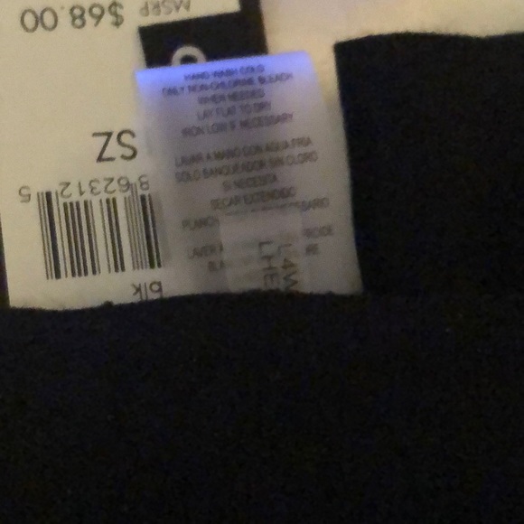 Karl Lagerfeld Black Rectangular Scarf Embellished Stud Choupette & Logo OS NWT - Picture 9 of 16